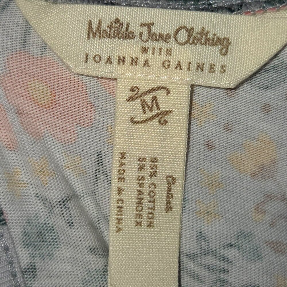 MATILDA JANE Down On The Farm Dress M Joanna Gaines Floral Knit Women's - Picture 7 of 7